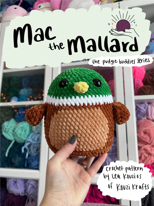 Mac the Mallard Crochet Pattern DIGITAL DOWNLOAD